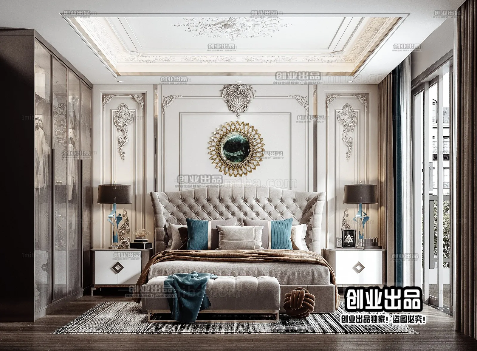 Bedroom - Modern Style Interior 3D Scenes - 026