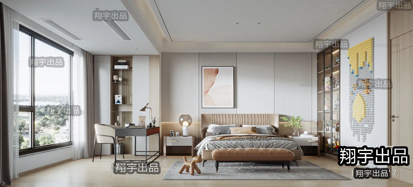 Bedroom - Modern Style Interior 3D Scenes - 033