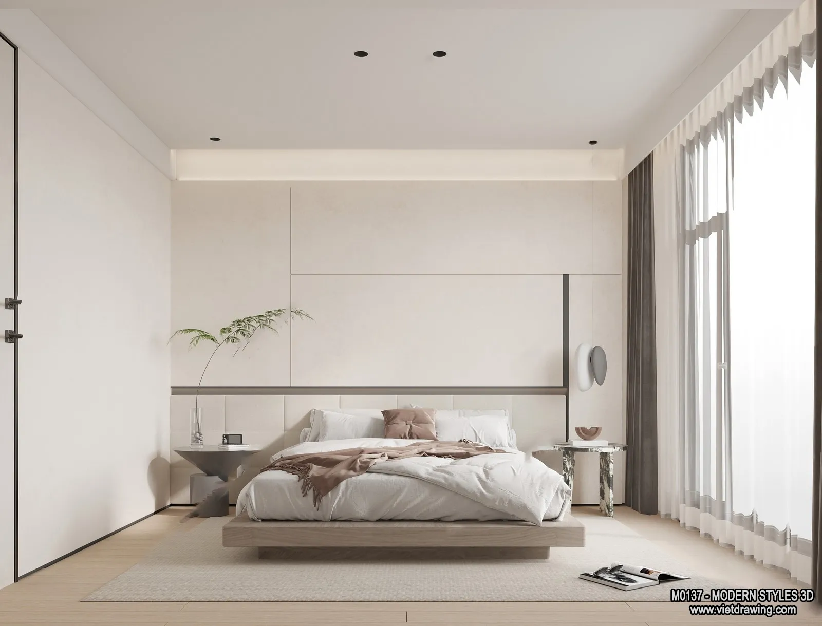 Bedroom - Modern Style Interior 3D Scenes - 069