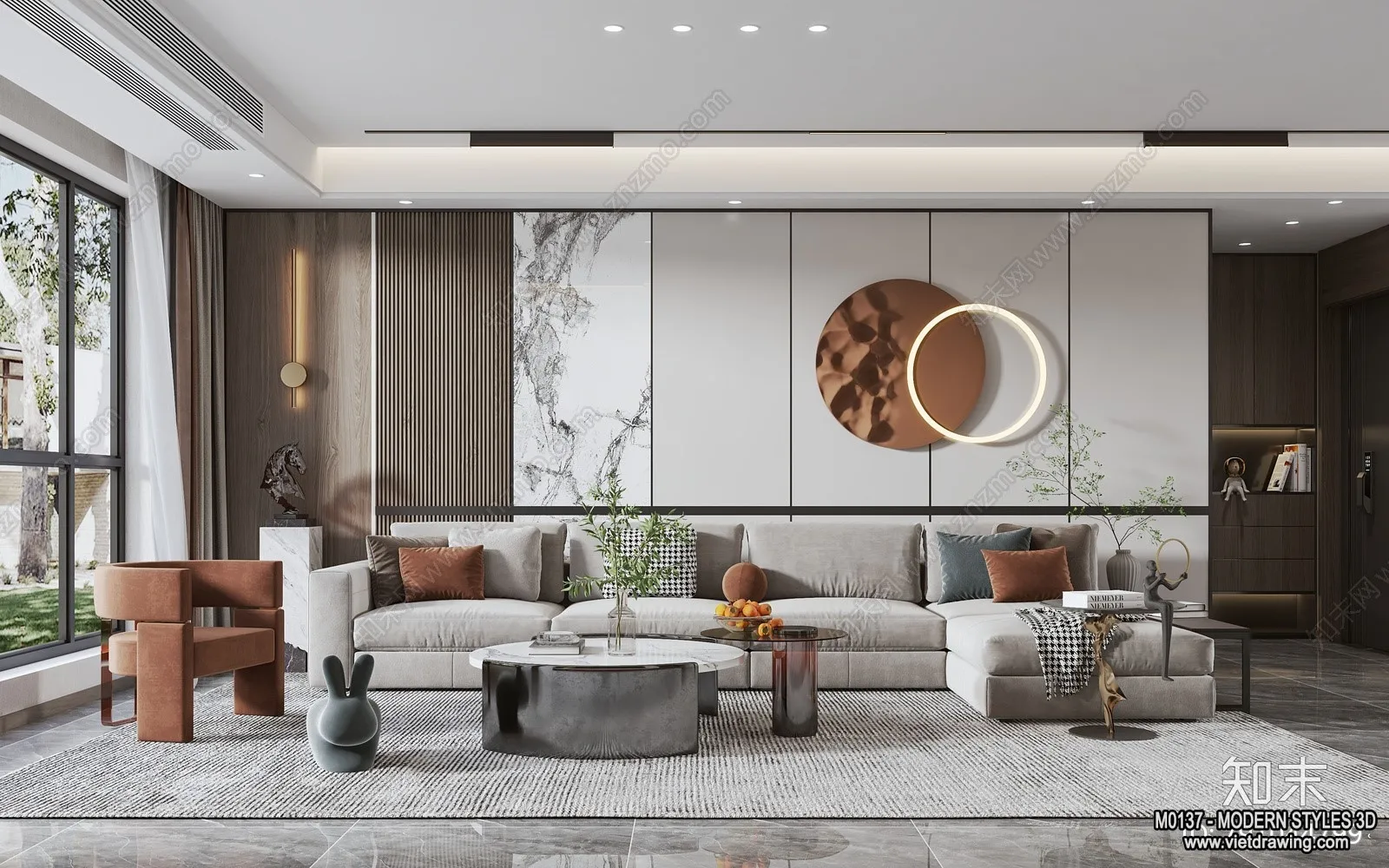 Bedroom - Modern Style Interior 3D Scenes - 089