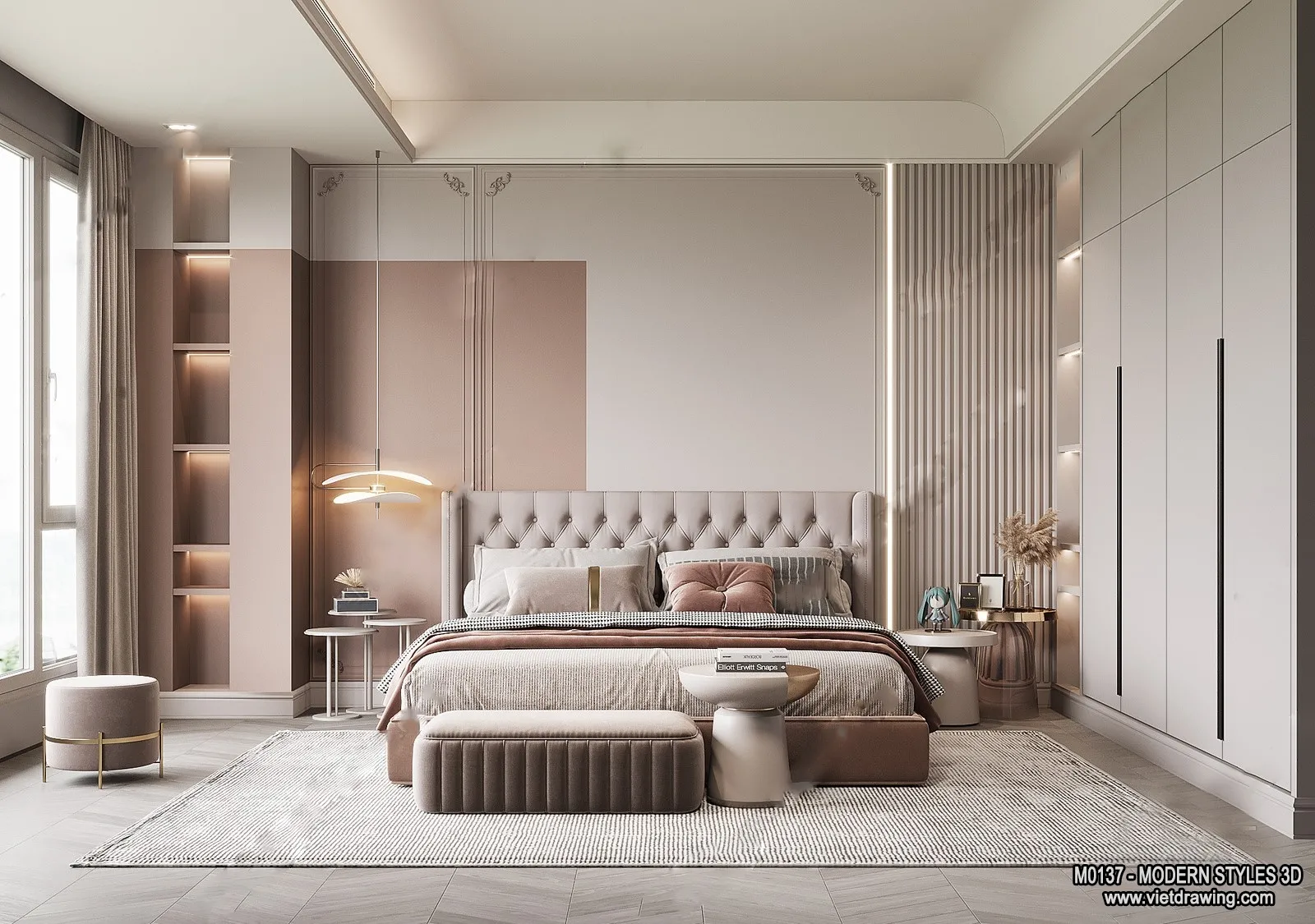 Bedroom - Modern Style Interior 3D Scenes - 097