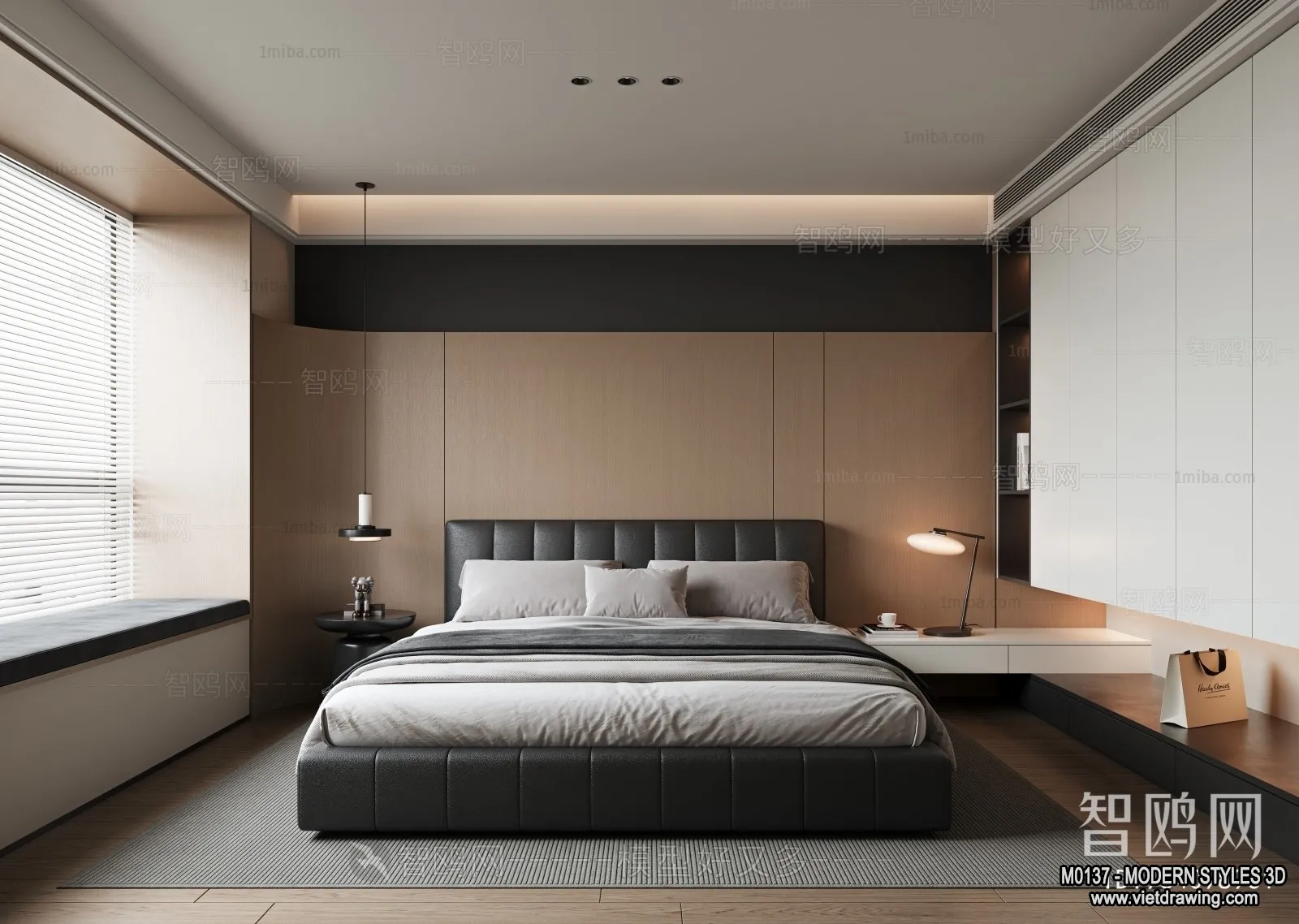 Bedroom - Modern Style Interior 3D Scenes - 113
