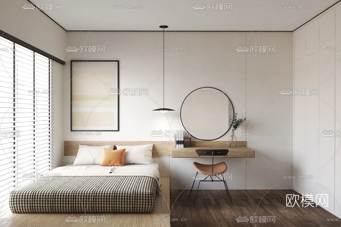 BEDROOM - MODERN STYLE - VRAY / CORONA - 3D MODEL - 2046