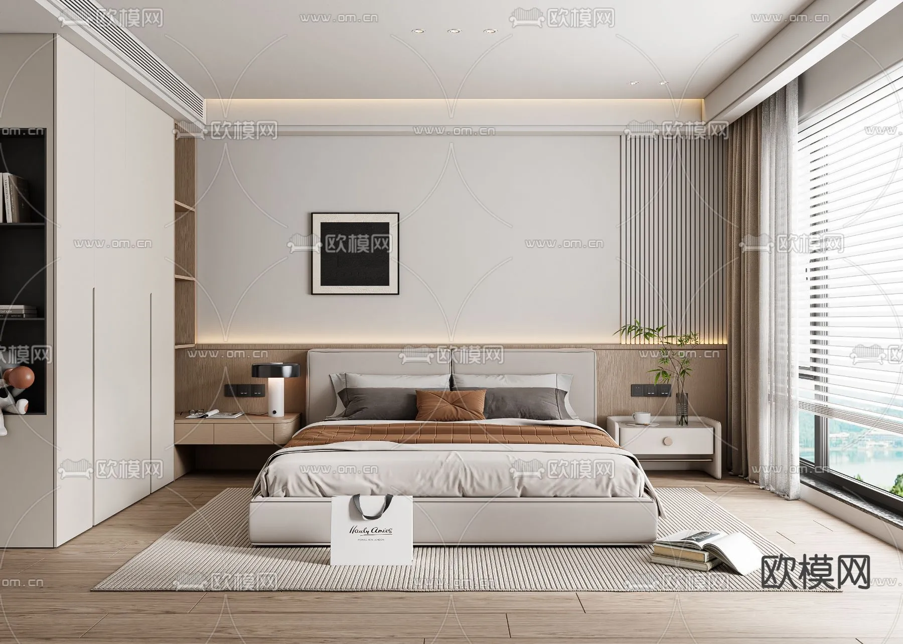 BEDROOM - MODERN STYLE - VRAY / CORONA - 3D MODEL - 2089