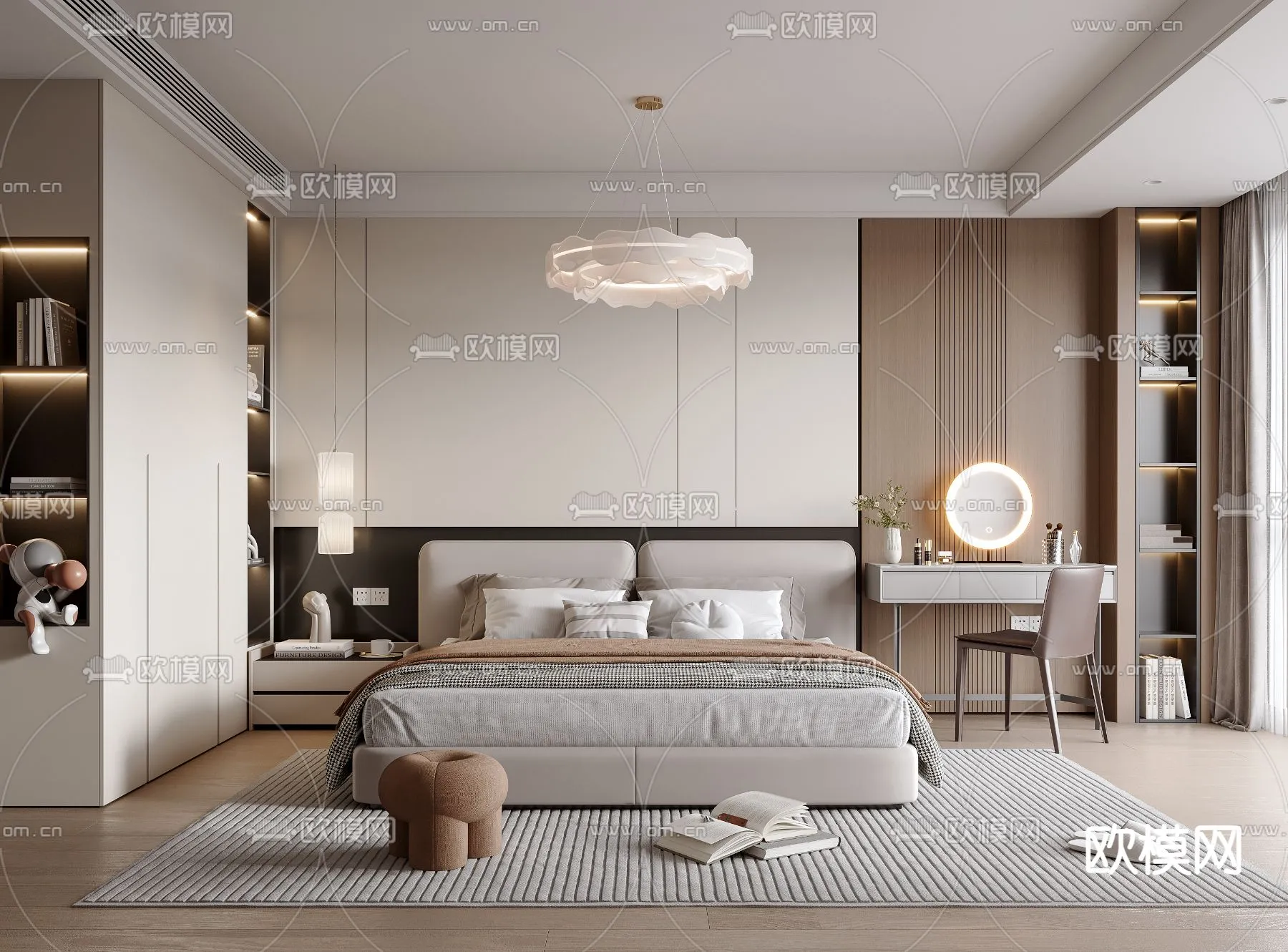 BEDROOM - MODERN STYLE - VRAY / CORONA - 3D MODEL - 2110