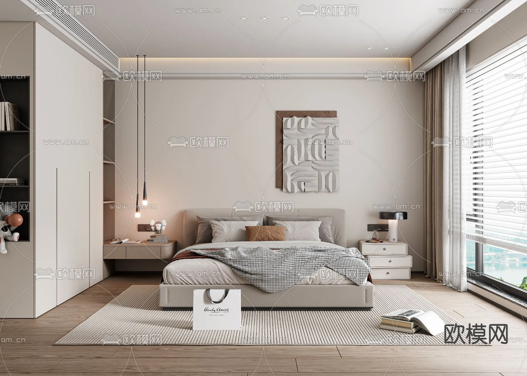 BEDROOM - MODERN STYLE - VRAY / CORONA - 3D MODEL - 2115