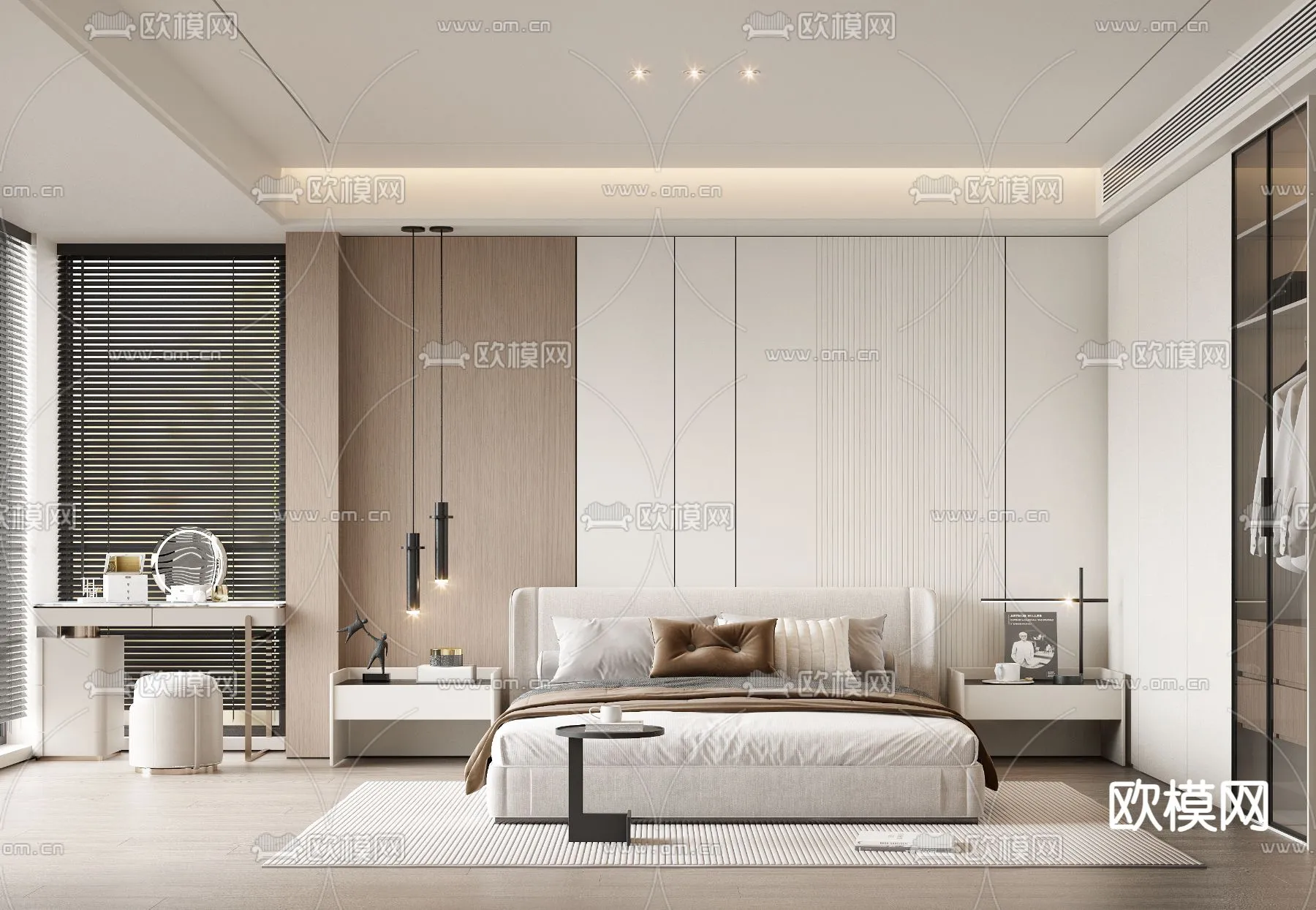 BEDROOM - MODERN STYLE - VRAY / CORONA - 3D MODEL - 2122