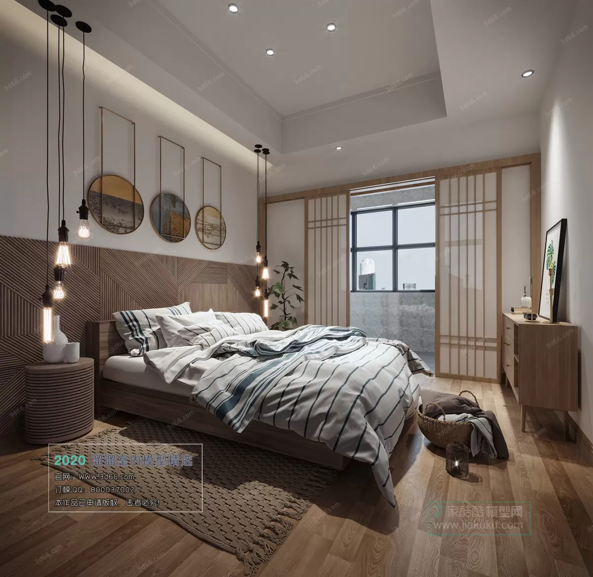 BEDROOM - NORDIC STYLE - 3D MODELS