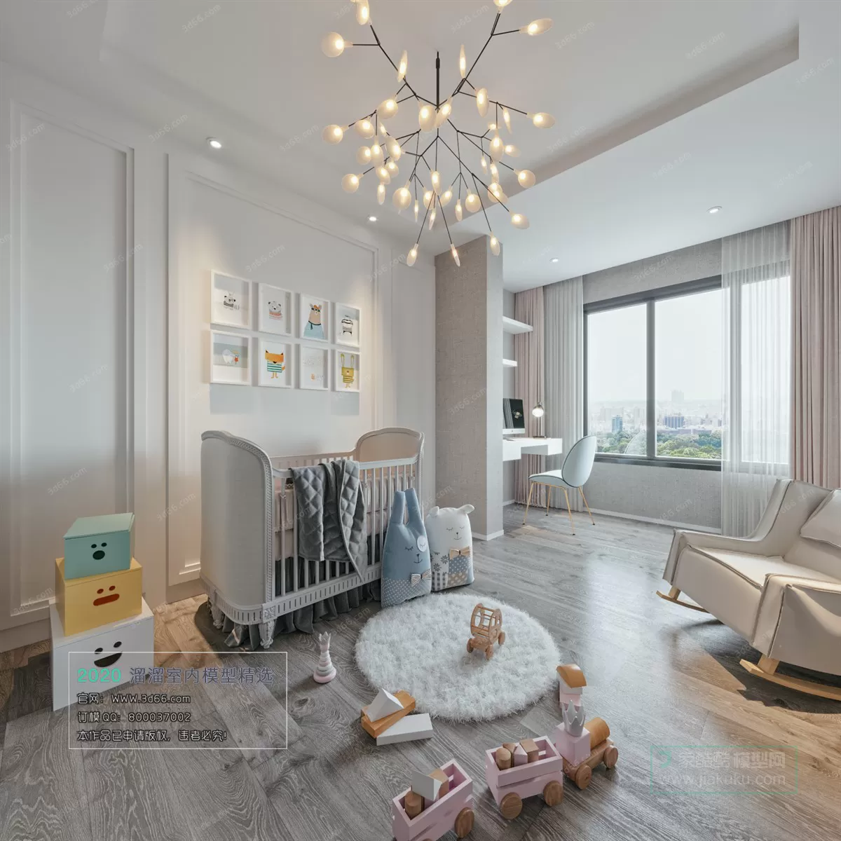 BEDROOM - NORDIC STYLE - 3D MODELS