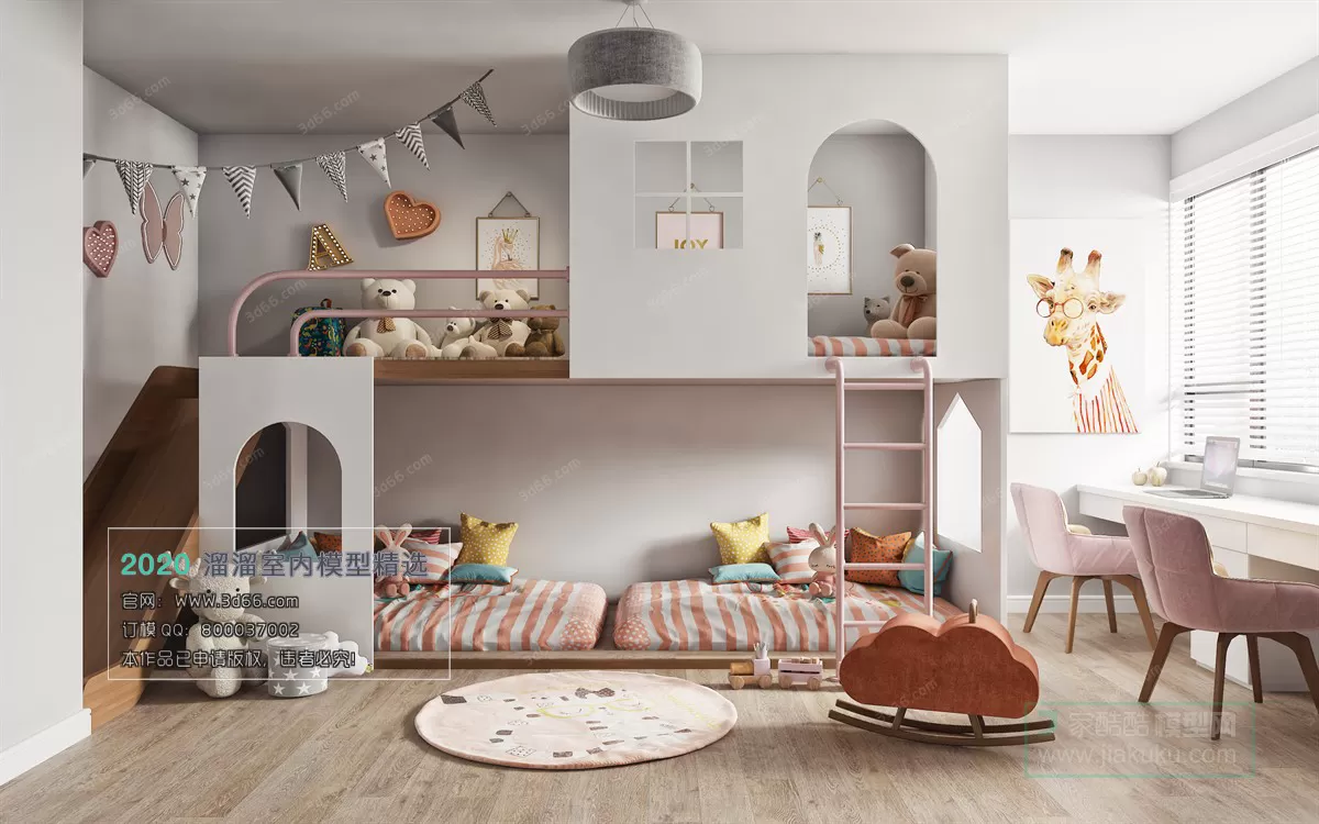 BEDROOM - NORDIC STYLE - 3D MODELS