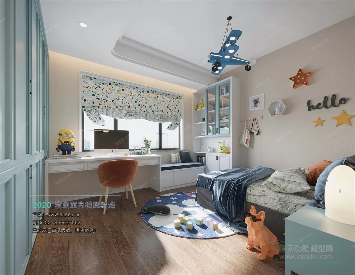 BEDROOM - NORDIC STYLE - 3D MODELS