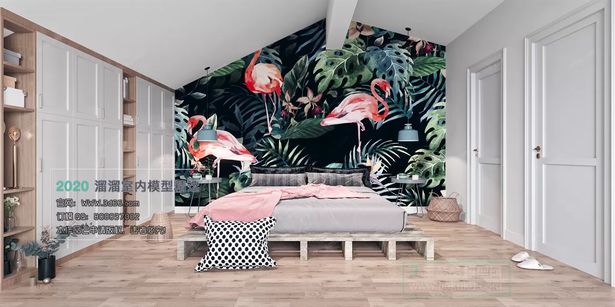 BEDROOM - NORDIC STYLE - 3D MODELS