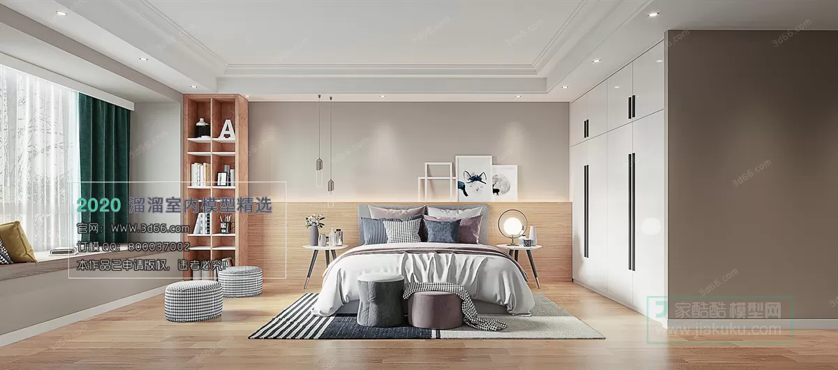 BEDROOM - NORDIC STYLE - 3D MODELS