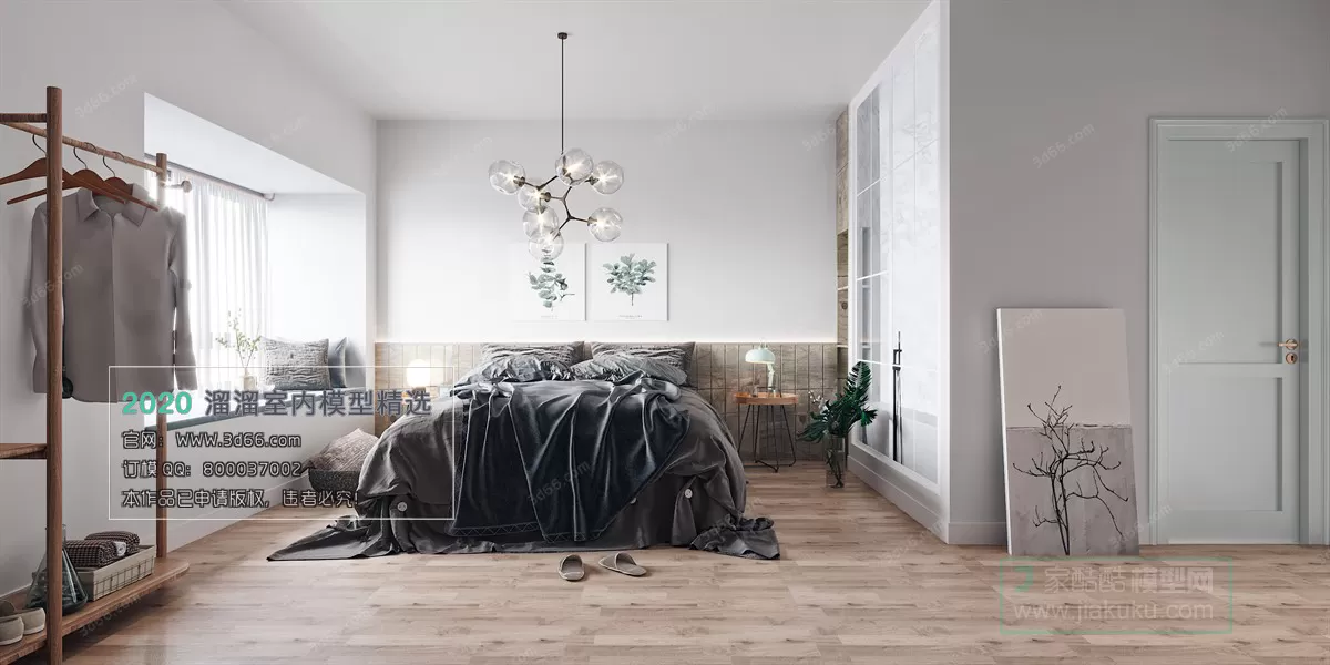 BEDROOM - NORDIC STYLE - 3D MODELS