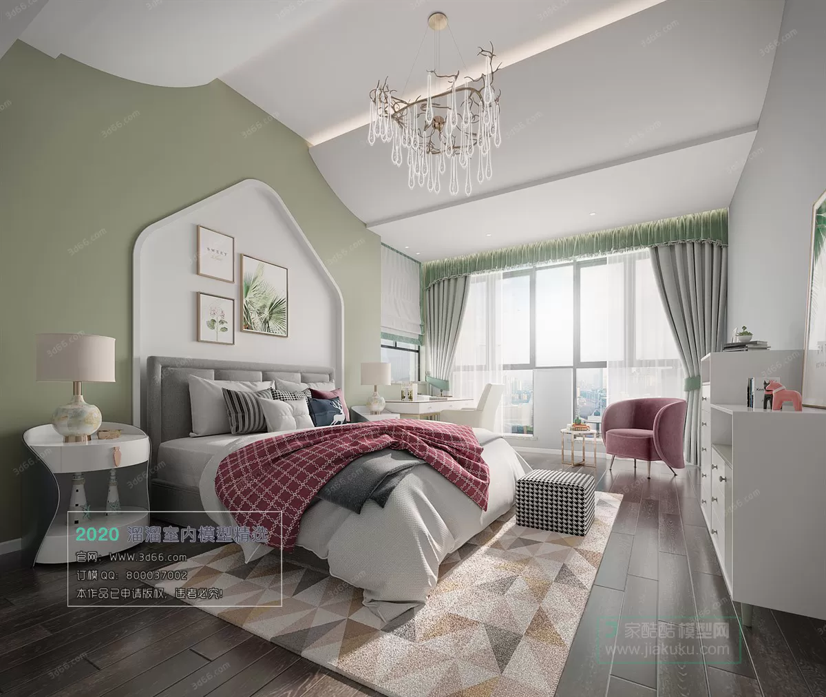 BEDROOM - NORDIC STYLE - 3D MODELS