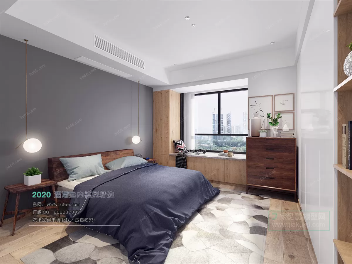 BEDROOM - NORDIC STYLE - 3D MODELS