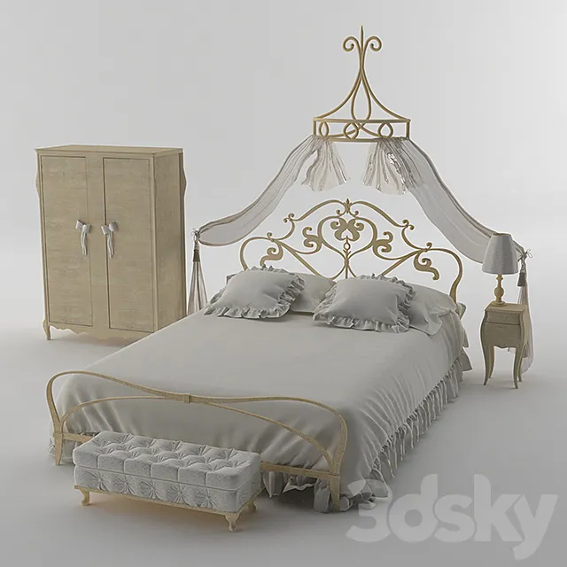 Bedroom set 3D Model