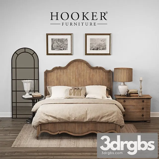 Bedroom set hooker 2 3D Model Free