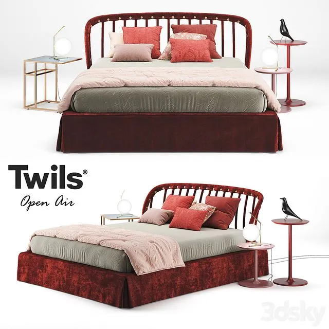 Bedroom set Twils Open Air con gonna 3D Model