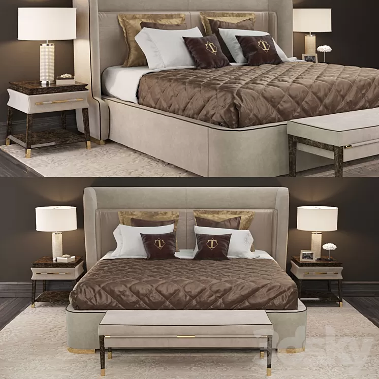 Bedroom set_Turri 3D Model Free