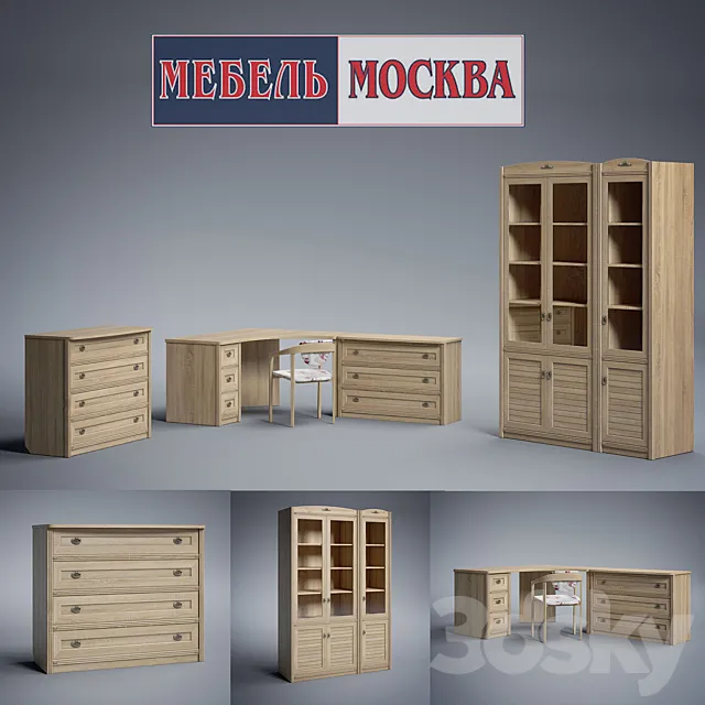 Bedroom sets "Atlantis Sonoma" 3DModel