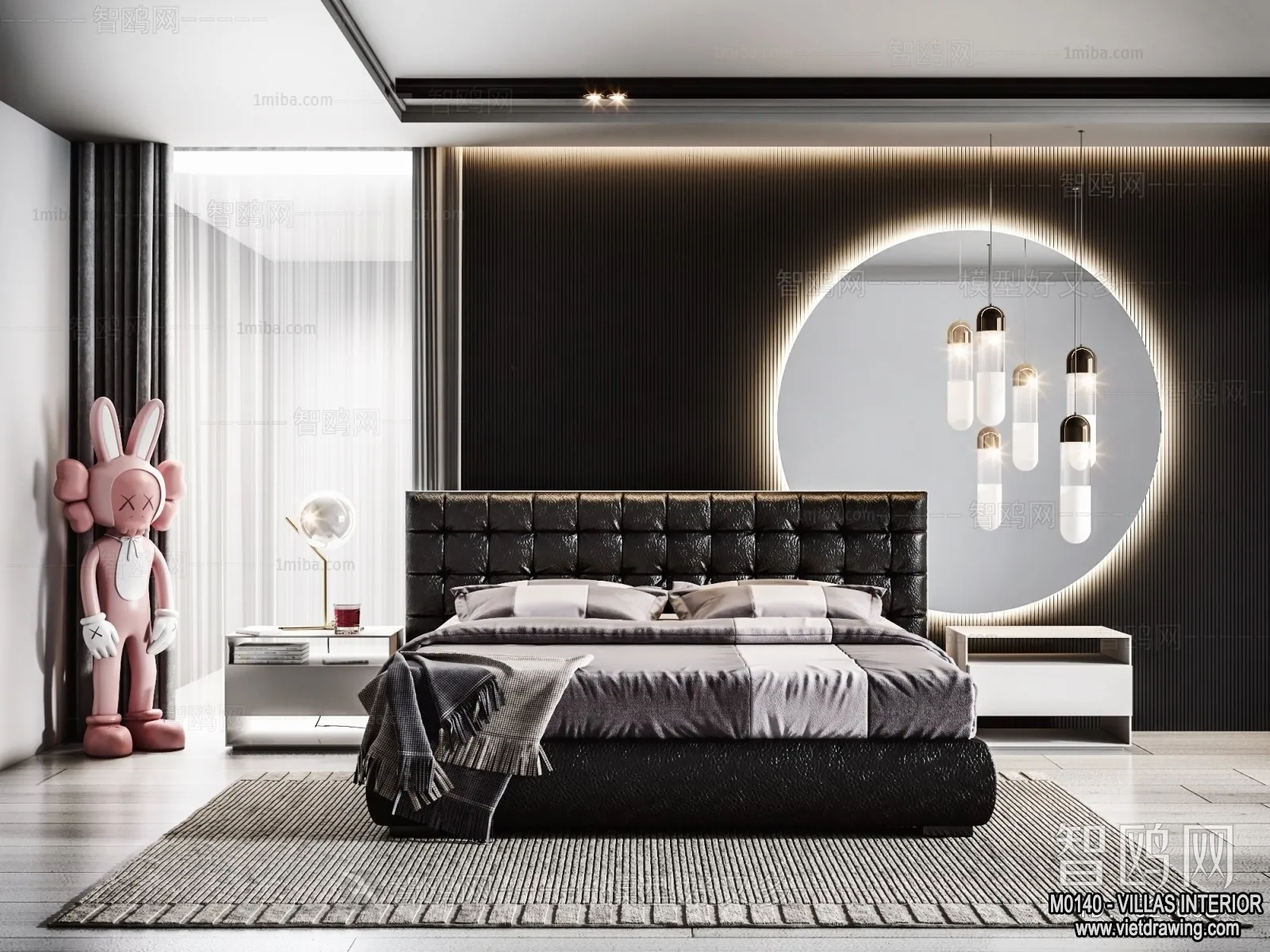 Bedroom - Villas 3D Interior Scene - 3D Models - 005