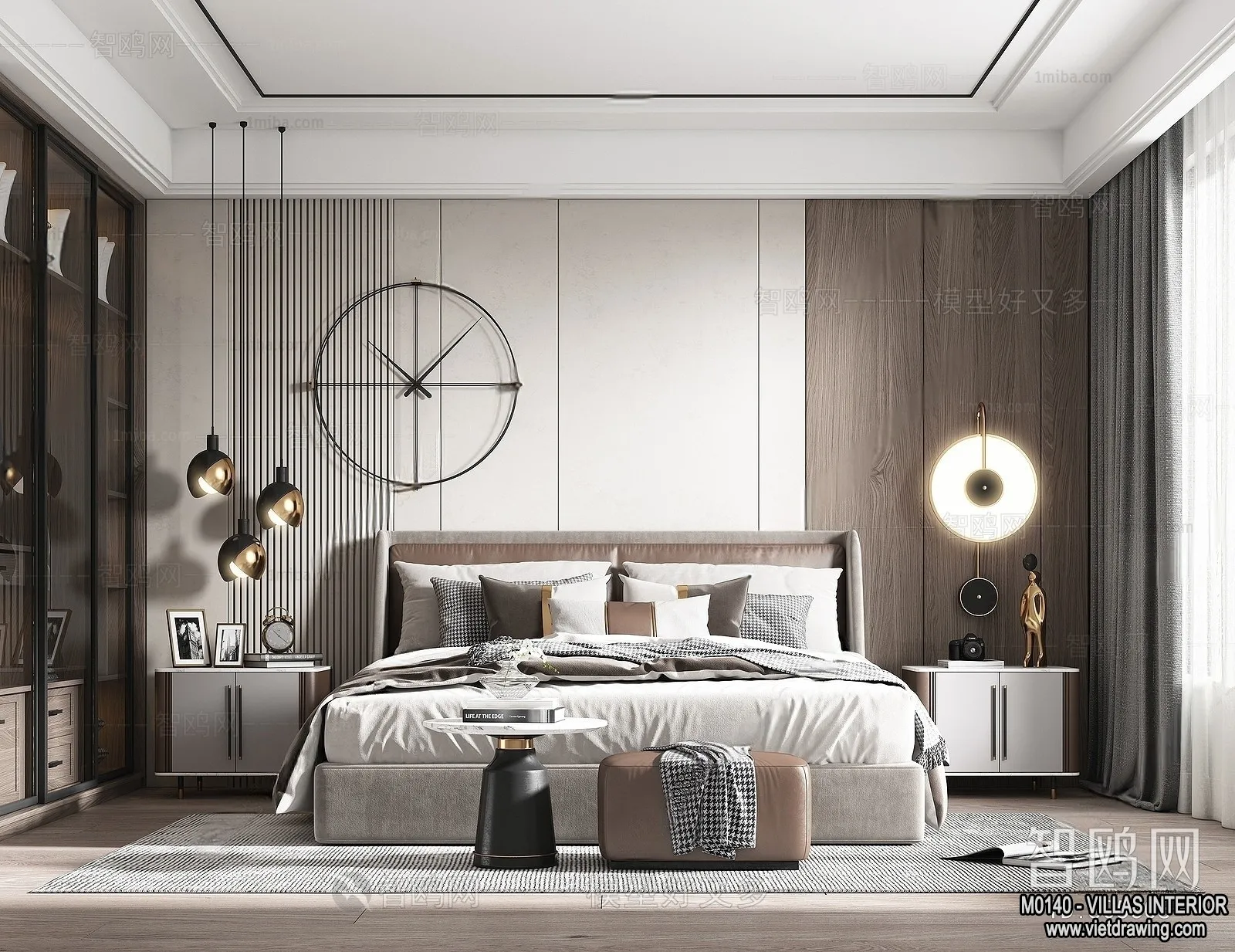 Bedroom - Villas 3D Interior Scene - 3D Models - 018
