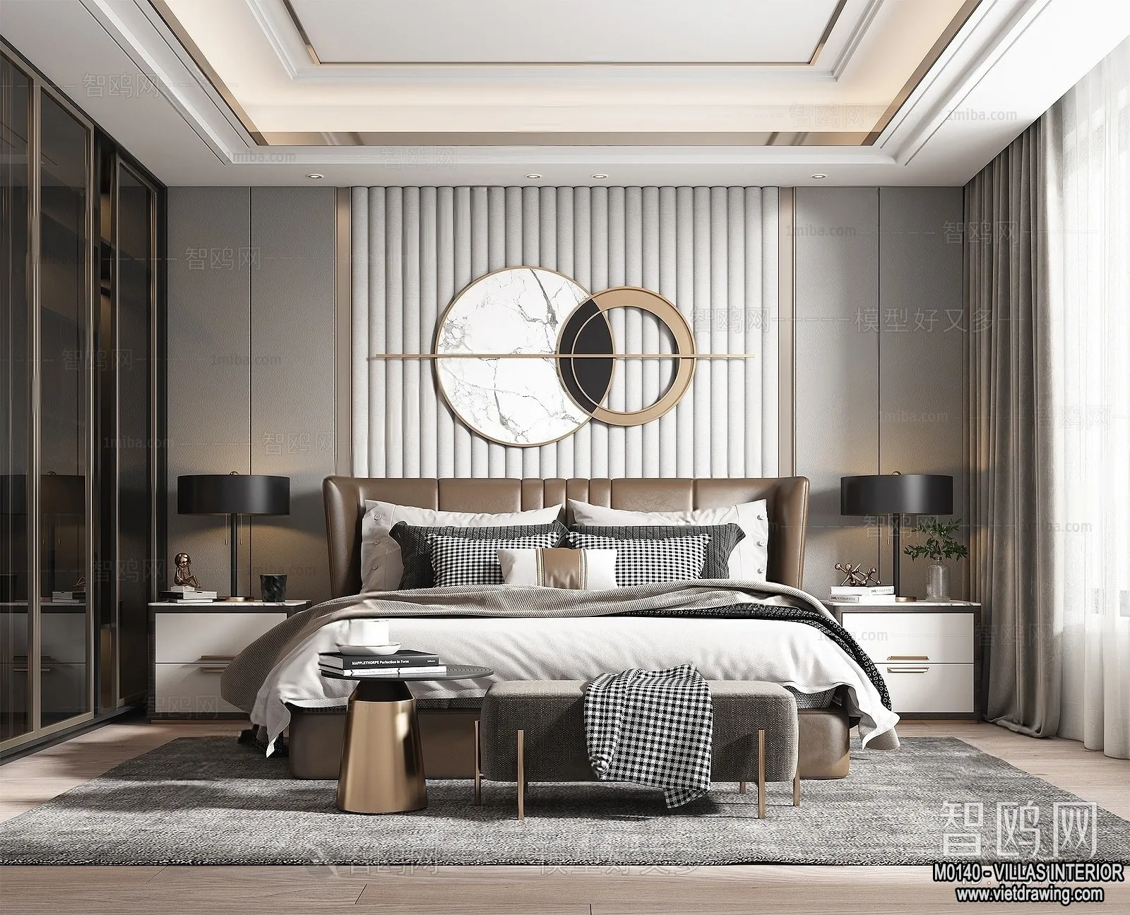 Bedroom - Villas 3D Interior Scene - 3D Models - 020