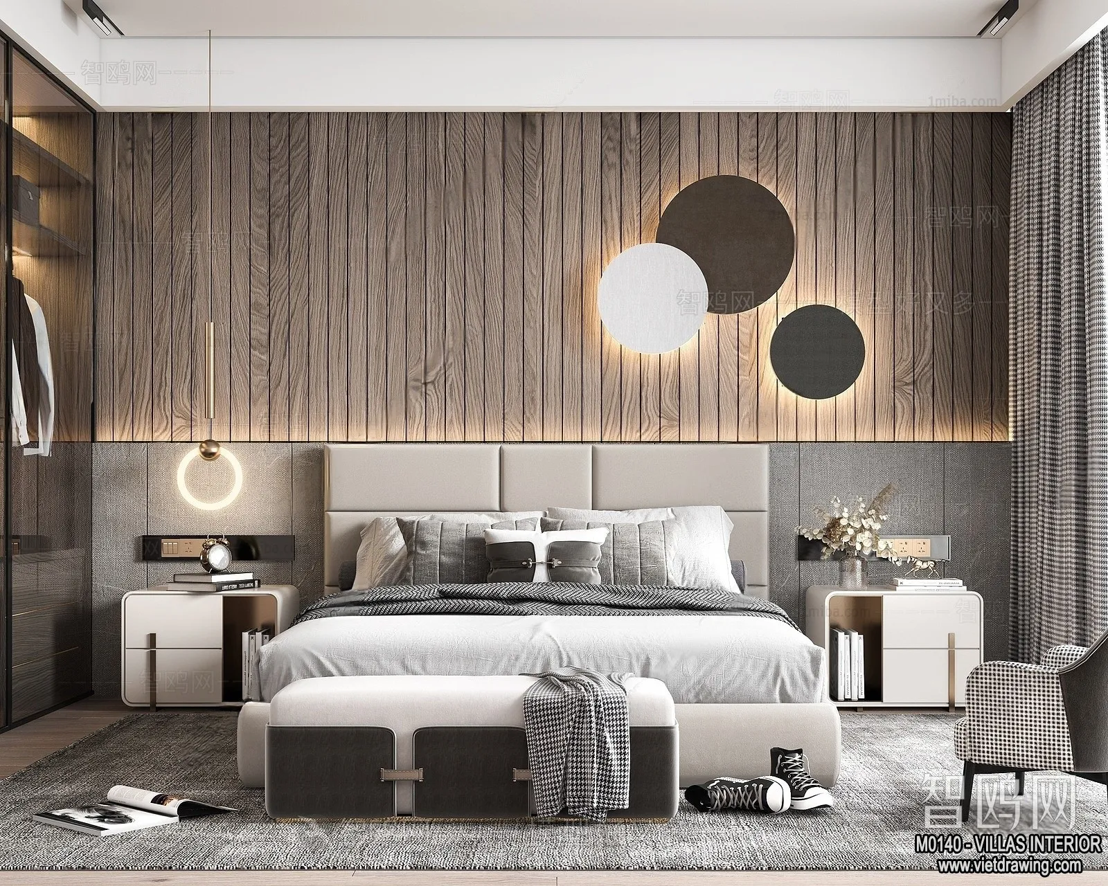 Bedroom - Villas 3D Interior Scene - 3D Models - 029