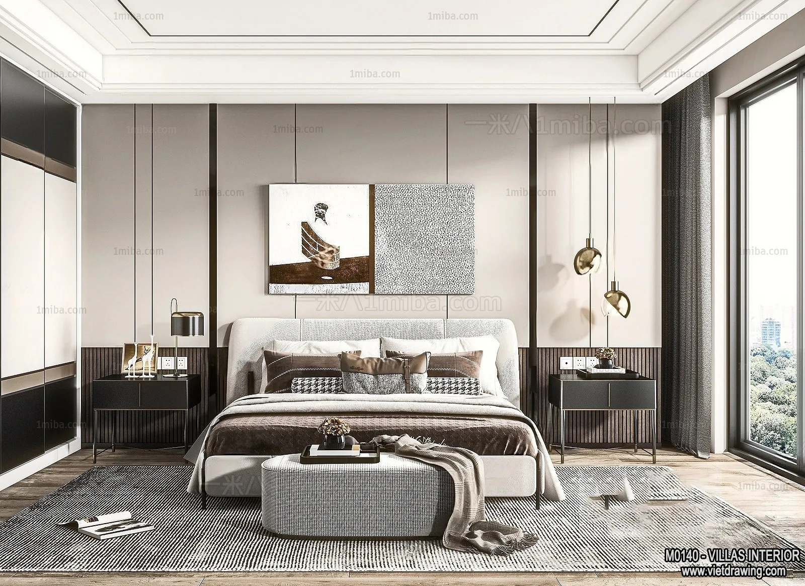 Bedroom - Villas 3D Interior Scene - 3D Models - 039