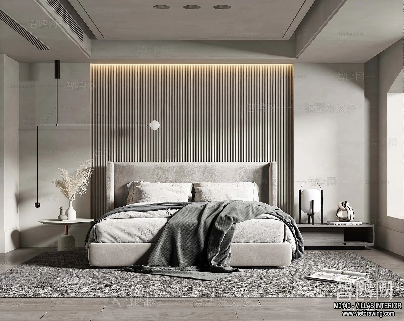 Bedroom - Villas 3D Interior Scene - 3D Models - 044