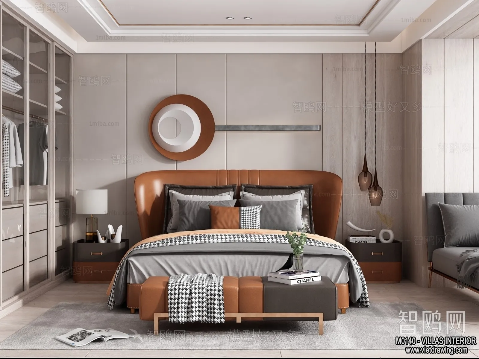 Bedroom - Villas 3D Interior Scene - 3D Models - 051