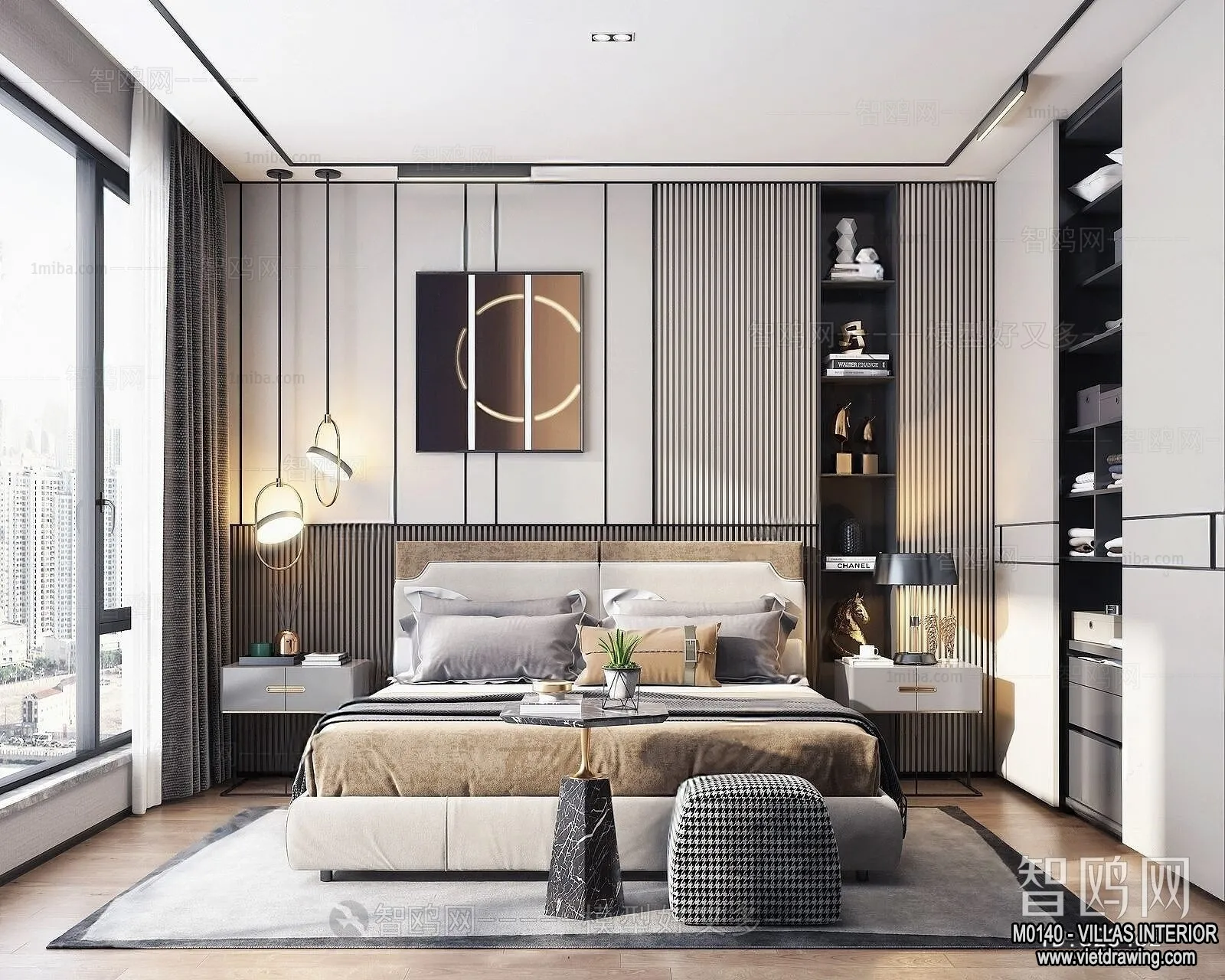 Bedroom - Villas 3D Interior Scene - 3D Models - 053