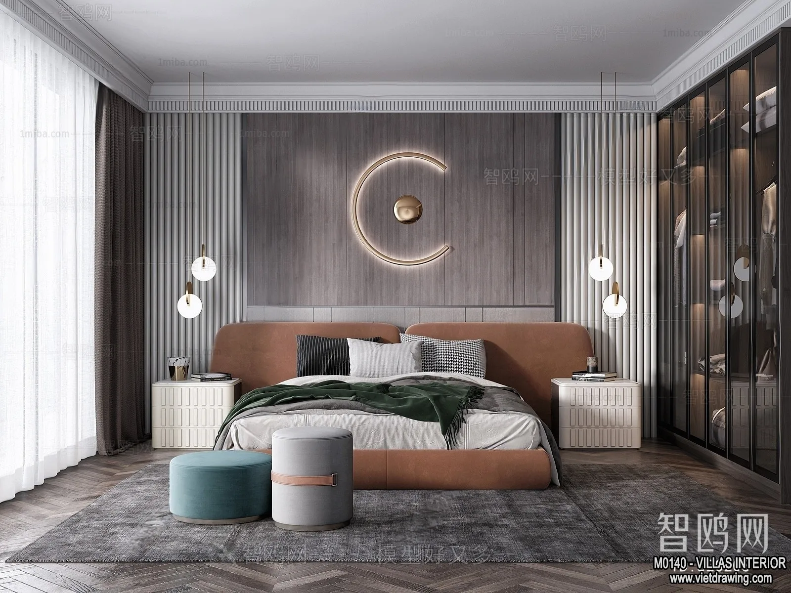 Bedroom - Villas 3D Interior Scene - 3D Models - 061