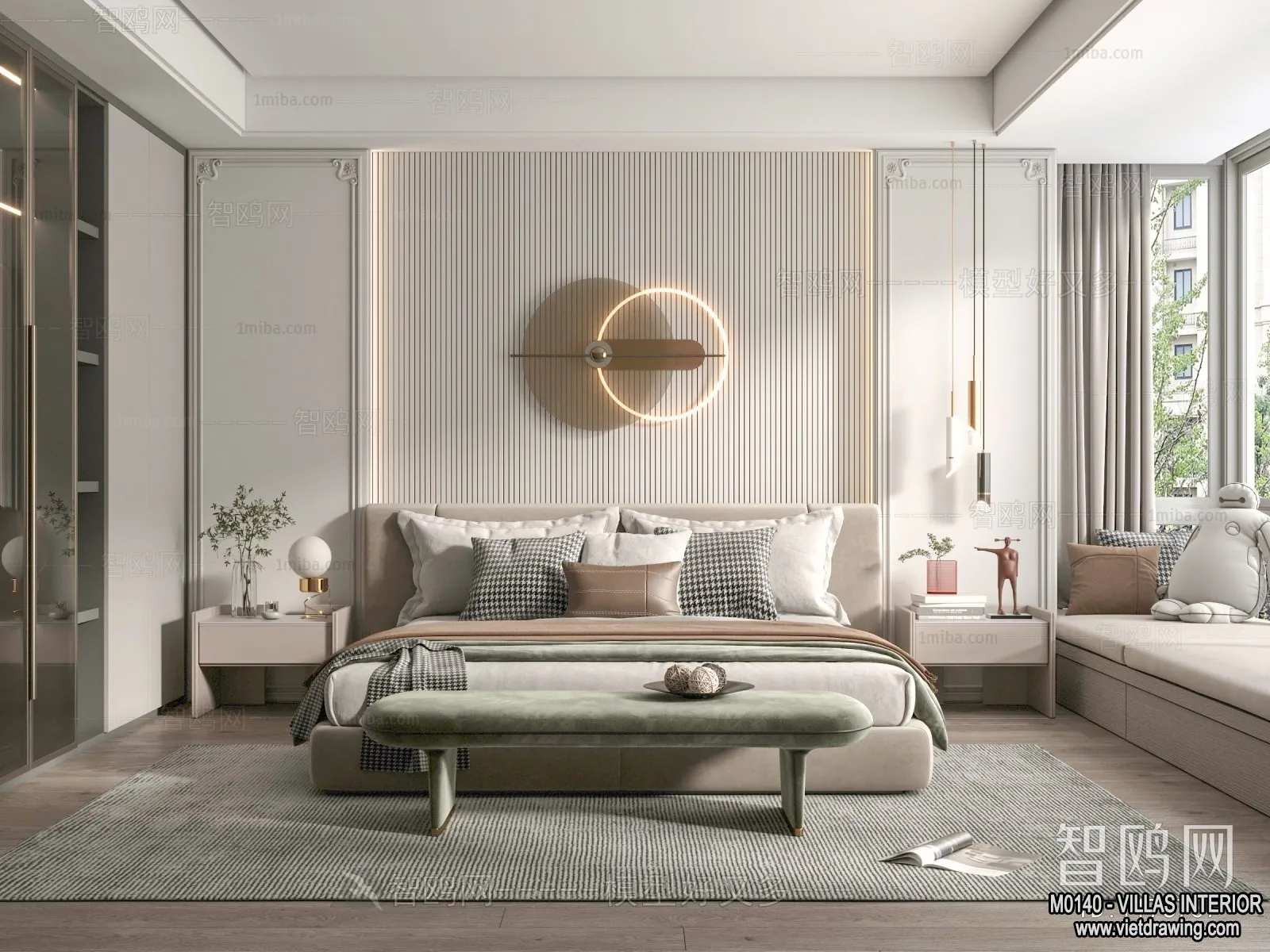 Bedroom - Villas 3D Interior Scene - 3D Models - 062