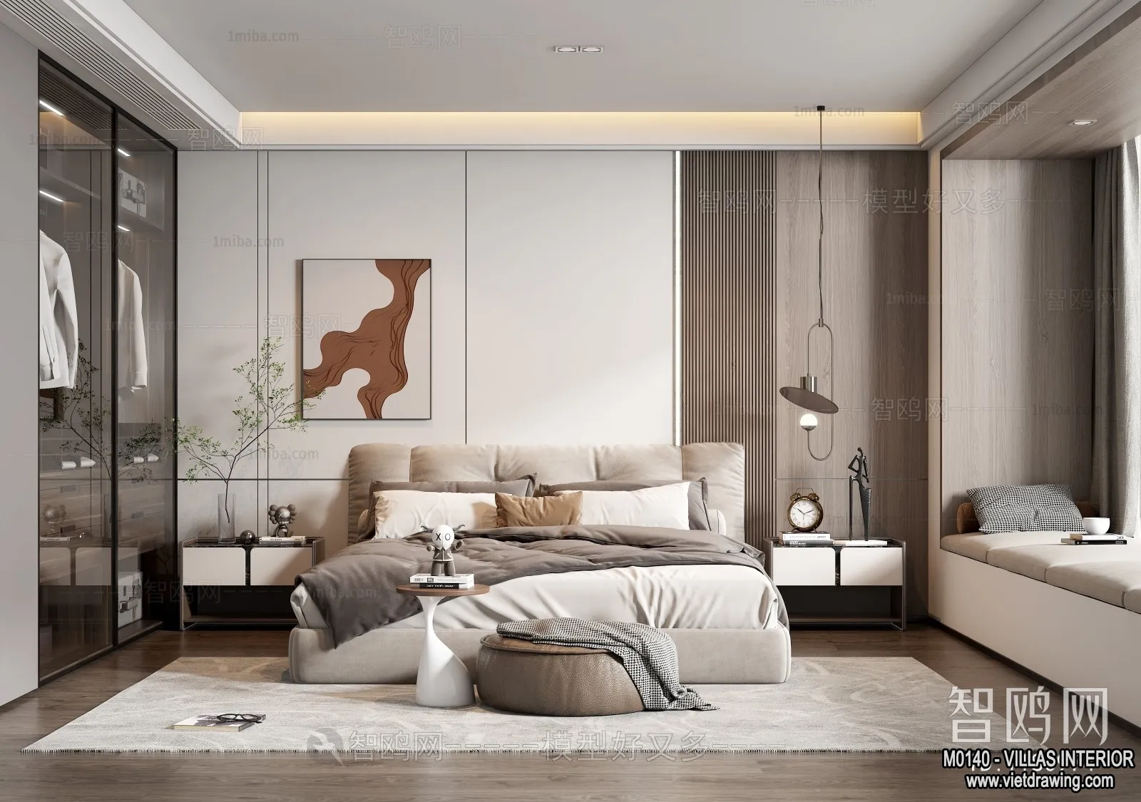 Bedroom - Villas 3D Interior Scene - 3D Models - 064