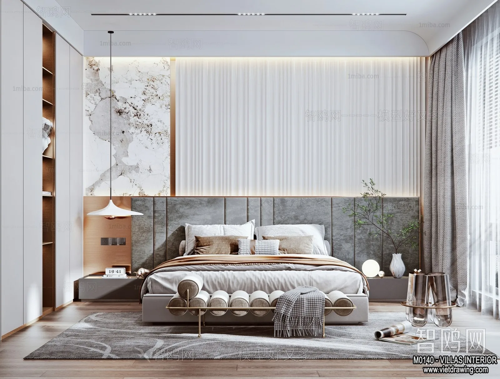 Bedroom - Villas 3D Interior Scene - 3D Models - 067