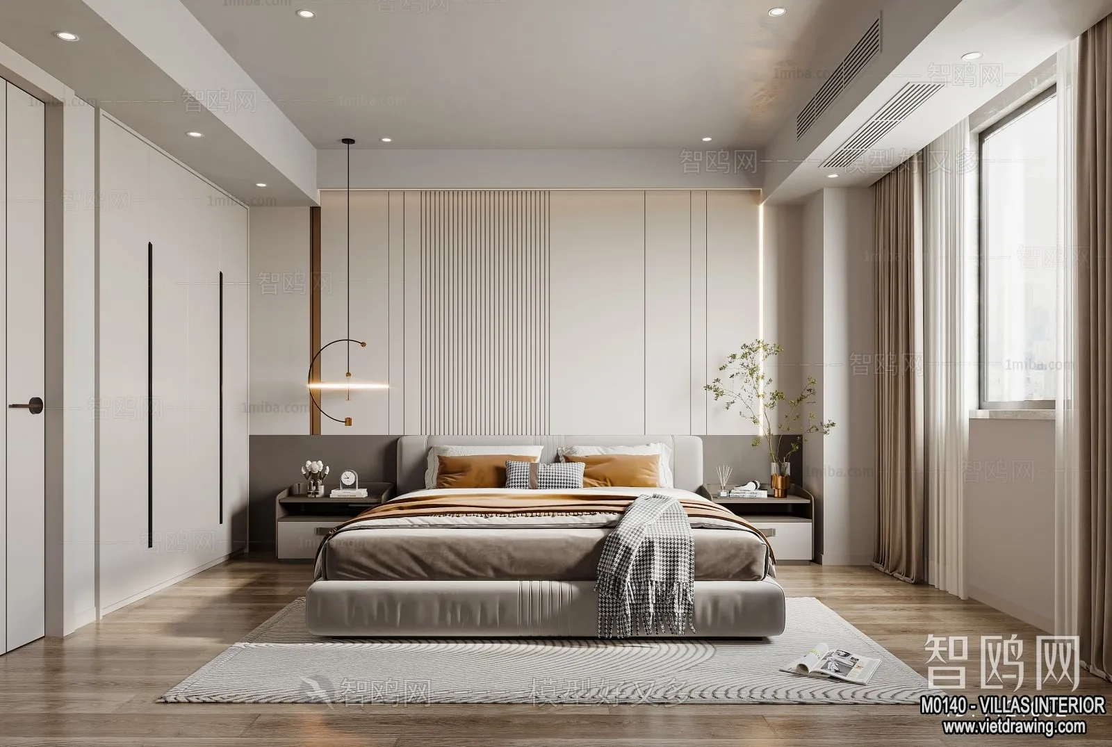 Bedroom - Villas 3D Interior Scene - 3D Models - 075