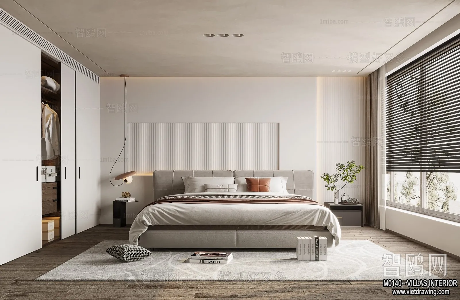 Bedroom - Villas 3D Interior Scene - 3D Models - 084