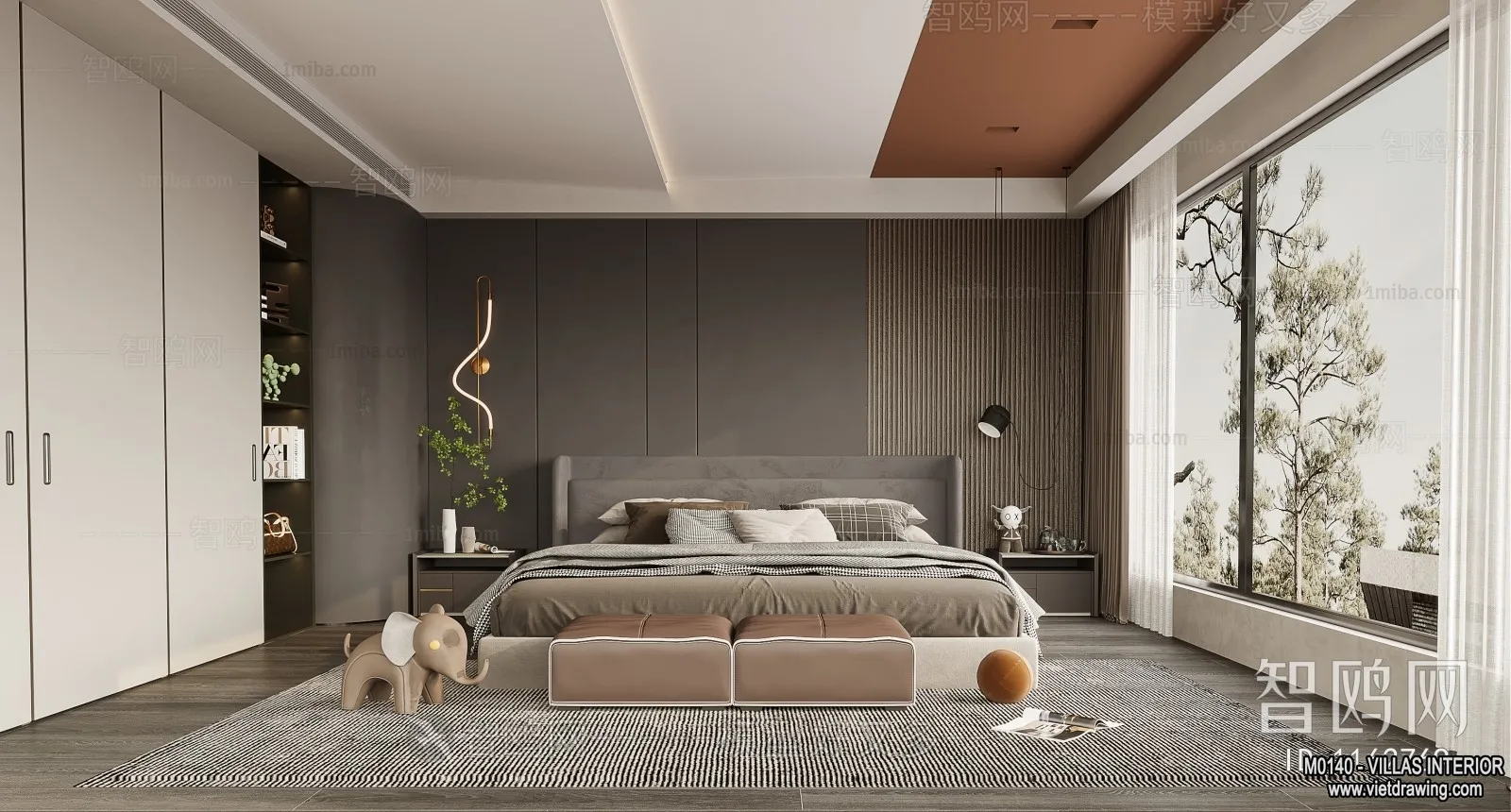 Bedroom - Villas 3D Interior Scene - 3D Models - 092