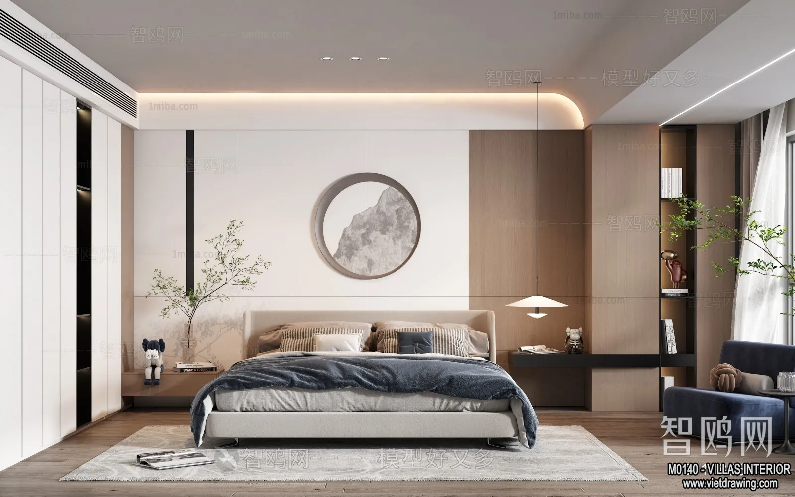 Bedroom - Villas 3D Interior Scene - 3D Models - 098