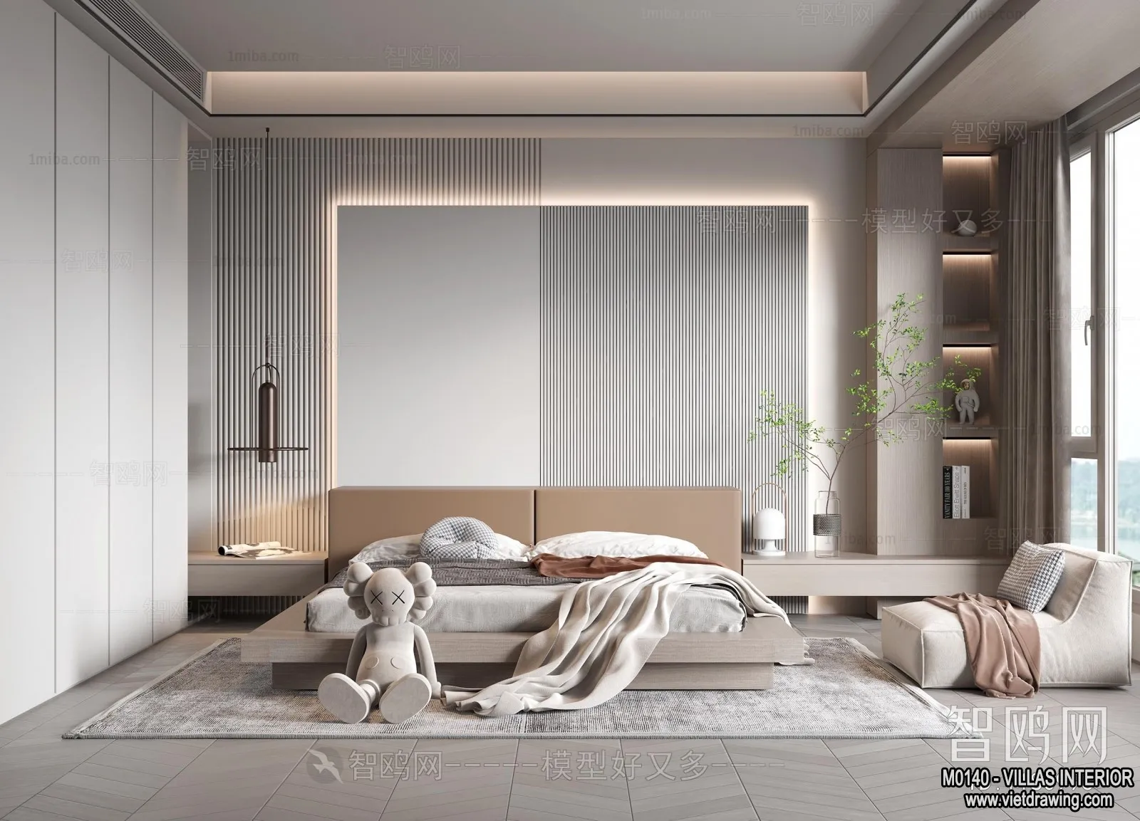 Bedroom - Villas 3D Interior Scene - 3D Models - 101
