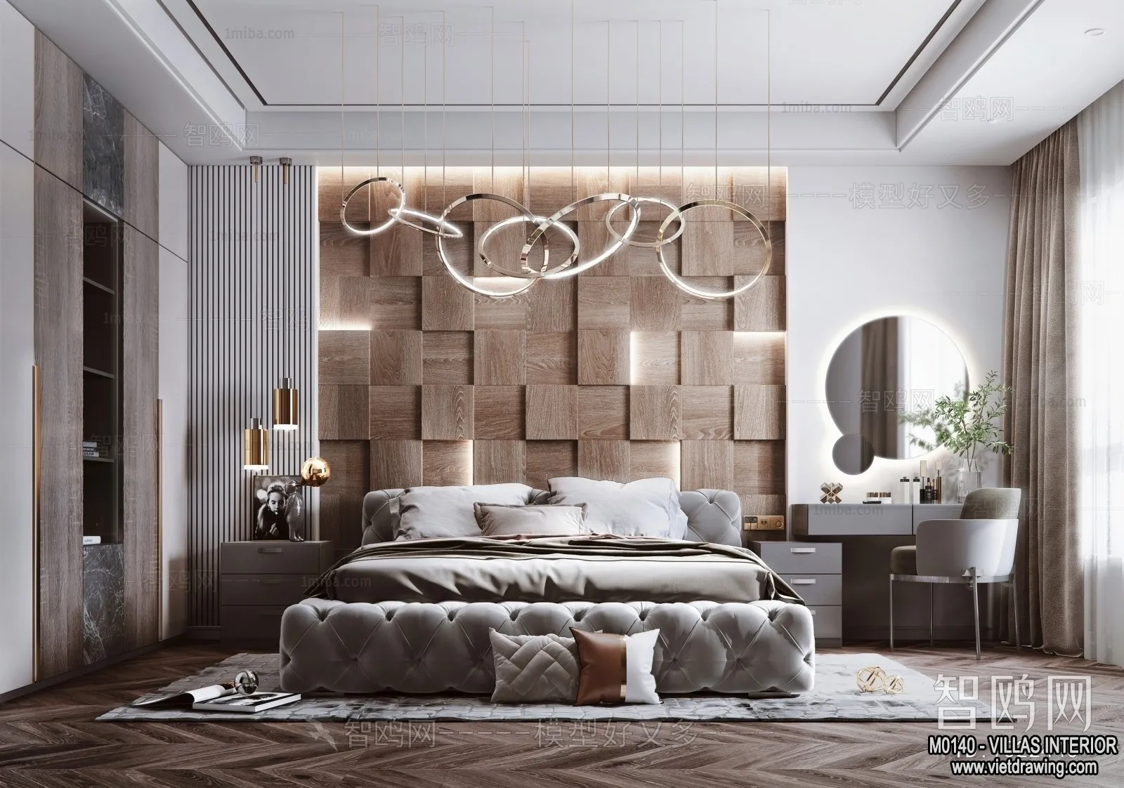 Bedroom - Villas 3D Interior Scene - 3D Models - 113