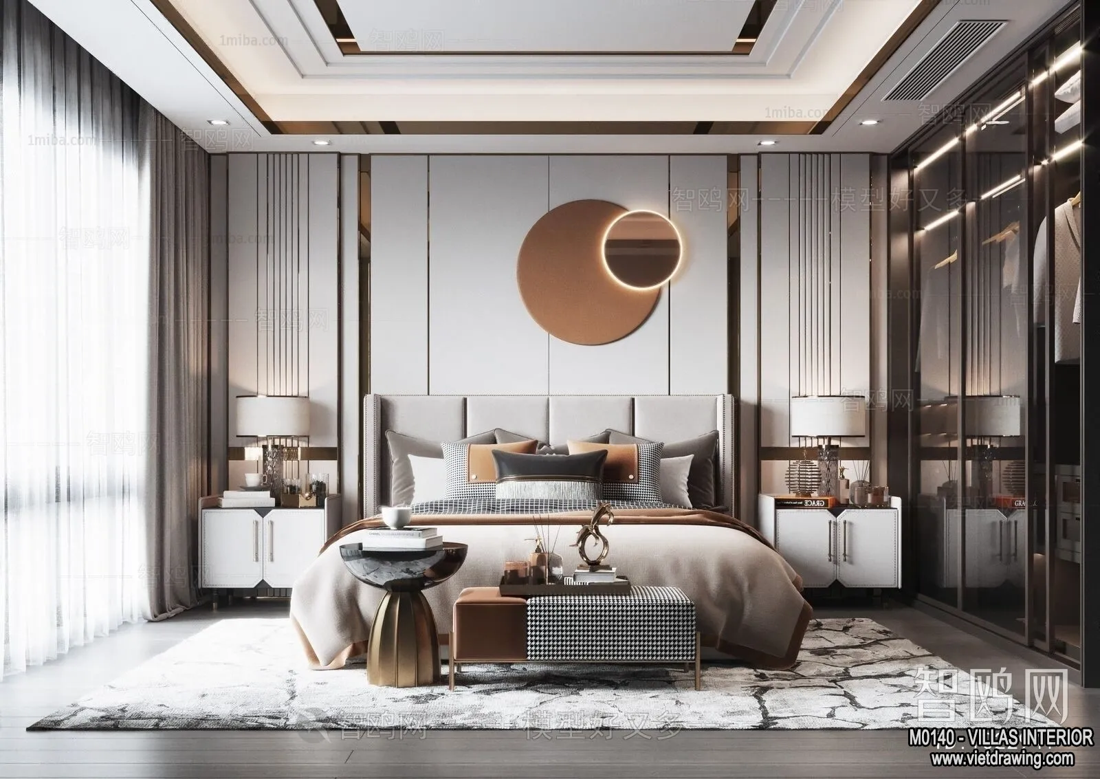 Bedroom - Villas 3D Interior Scene - 3D Models - 114