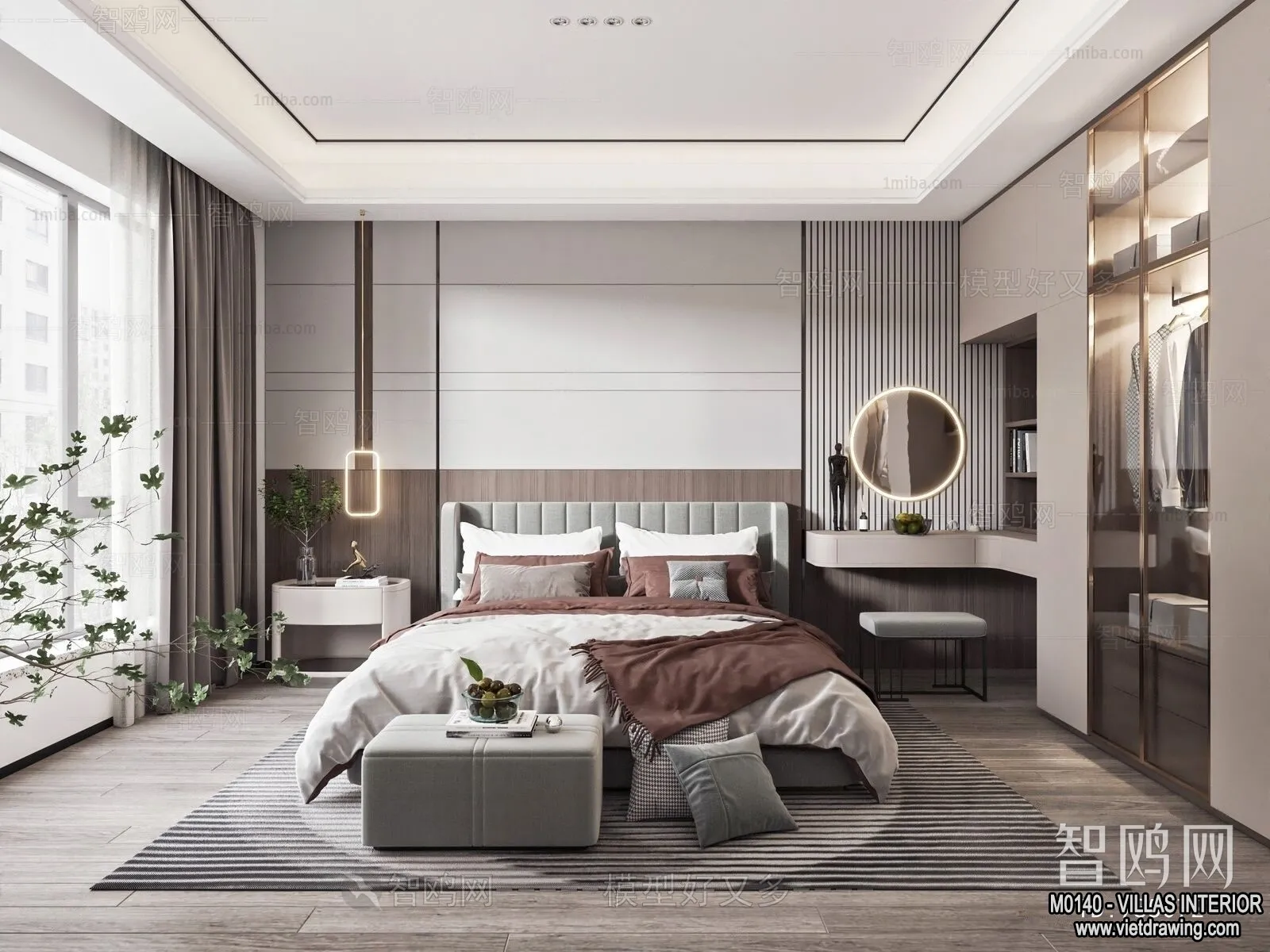 Bedroom - Villas 3D Interior Scene - 3D Models - 118