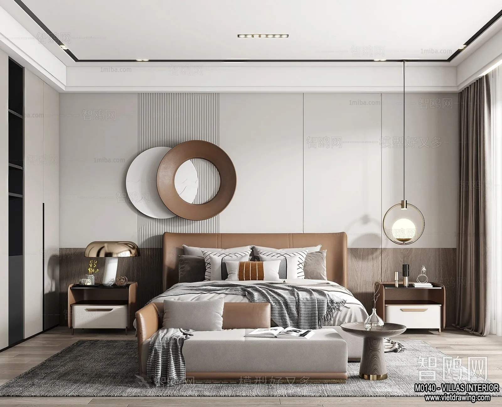 Bedroom - Villas 3D Interior Scene - 3D Models - 125