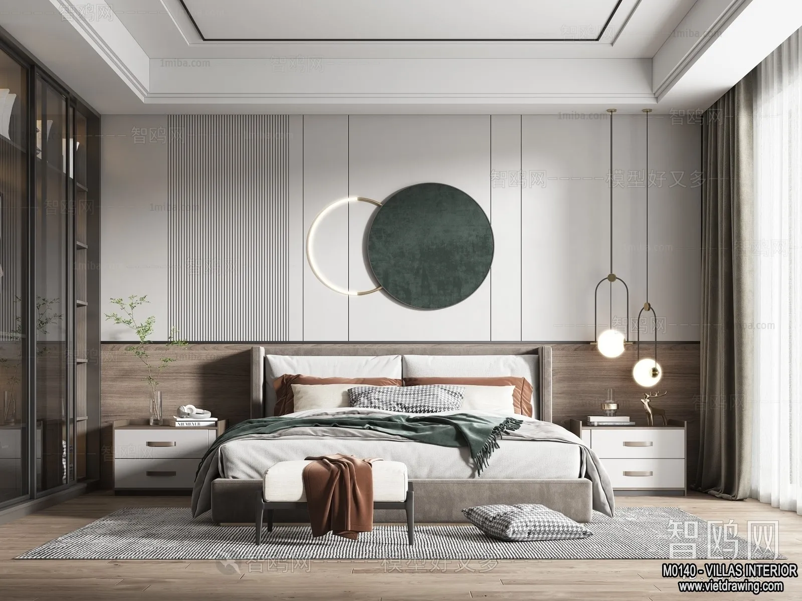 Bedroom - Villas 3D Interior Scene - 3D Models - 131