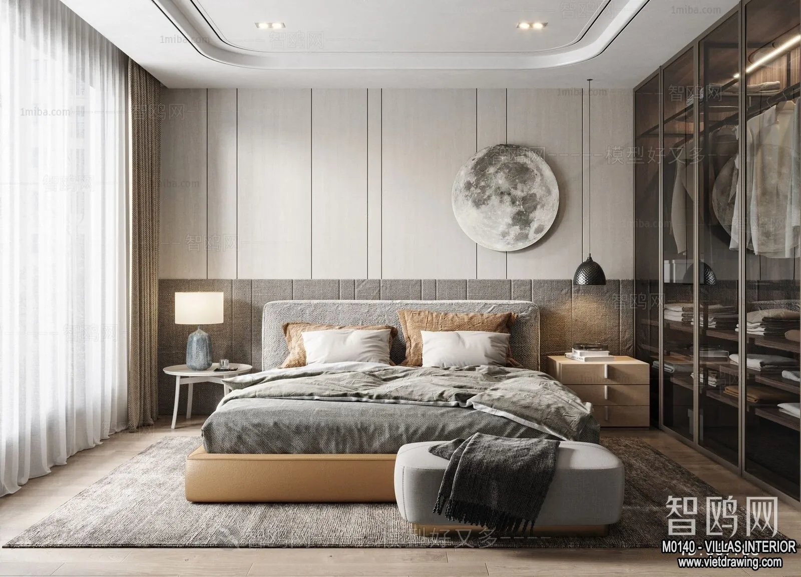 Bedroom - Villas 3D Interior Scene - 3D Models - 141