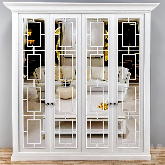 Bedroom wardrobe Closet doors 3DModel