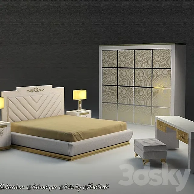 Bedrooms Atlantique A35 Florence collections 3D Model